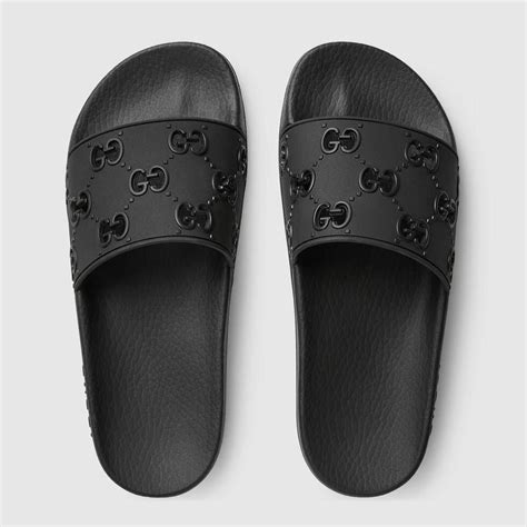 gucci slide sandals black|Gucci women's slides clearance sale.